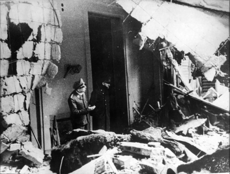 One of the last photos taken of Adolf Hitler