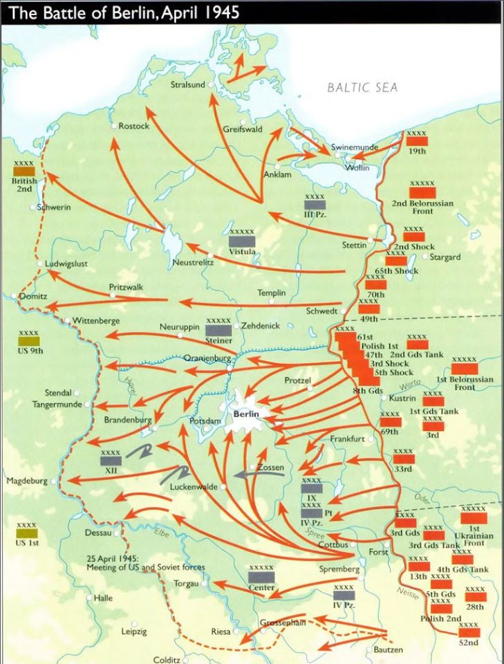 The Soviet plan of attack for the Battle of Berlin
