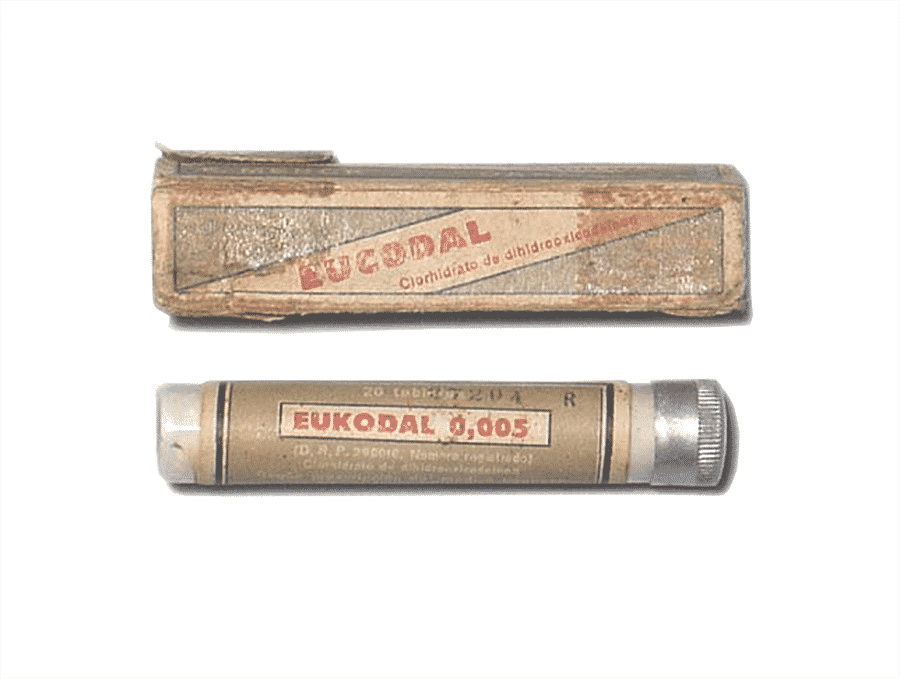 The personal notes of Adolf Hitler's physician, Theodor Morell, indicate Hitler received repeated injections of "eukodal" (oxycodone) and Scophedal, as well as Dolantin (pethidine) codeine, and morphine less frequently