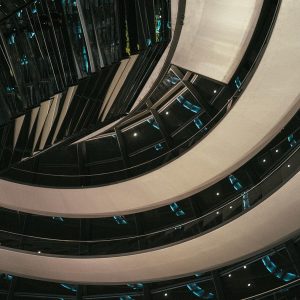 Inside The Reichstag Building At Night